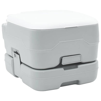 vidaXL Camping Toilet Grey and White 41.5 x 36.5 x 30 cm Polyethylene