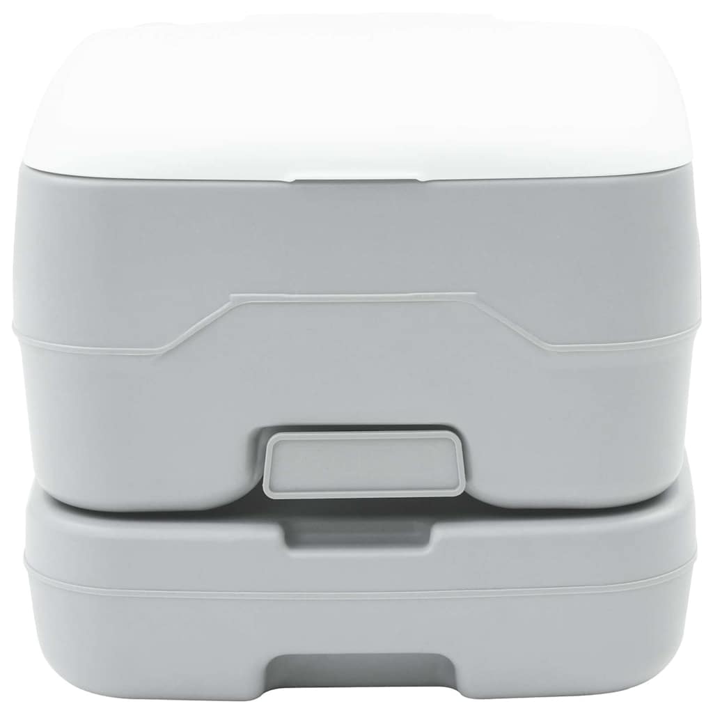 vidaXL Camping Toilet Grey and White 41.5 x 36.5 x 30 cm Polyethylene