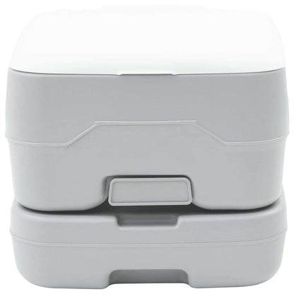 vidaXL Camping Toilet Grey and White 41.5 x 36.5 x 30 cm Polyethylene