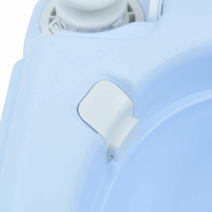 vidaXL Camping Toilet Manual Light Blue and White 41.5 x 36.5 x 30 cm