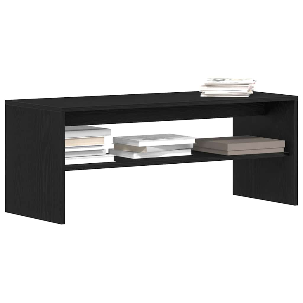 vidaXL TV Cabinet Black Oak 100x40x40 cm Engineered Wood