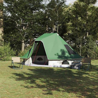 vidaXL Tipi Tent with Roof Green 466 x 310 x 240 cm Taffeta