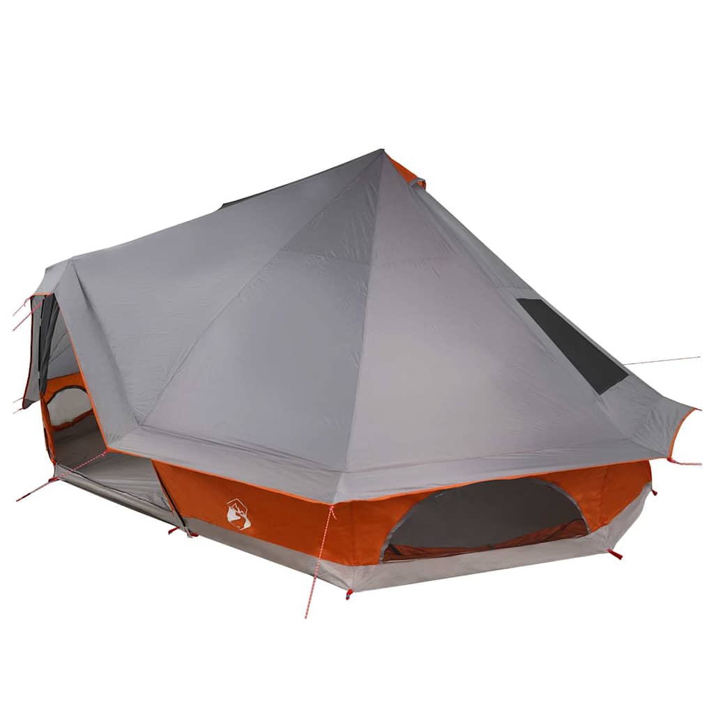 vidaXL Tipi Tent with Roof Grey and Orange 680 x 430 x 270 cm Taffeta