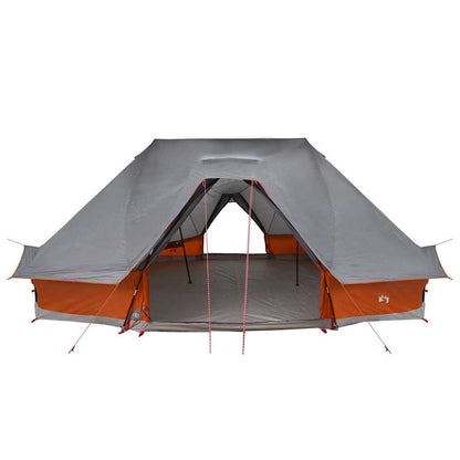 vidaXL Tipi Tent with Roof Grey and Orange 680 x 430 x 270 cm Taffeta