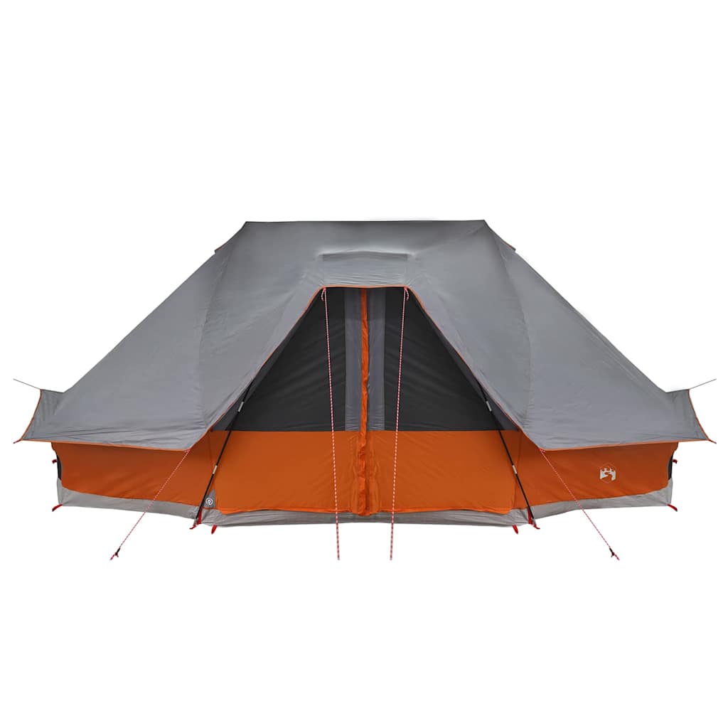vidaXL Tipi Tent with Roof Grey and Orange 680 x 430 x 270 cm Taffeta