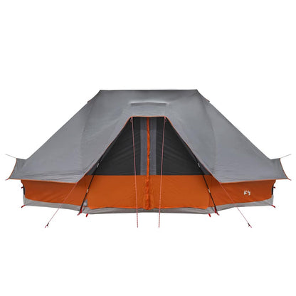 vidaXL Tipi Tent with Roof Grey and Orange 680 x 430 x 270 cm Taffeta