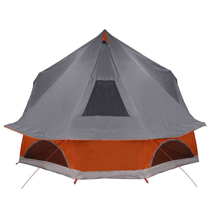 vidaXL Tipi Tent with Roof Grey and Orange 680 x 430 x 270 cm Taffeta