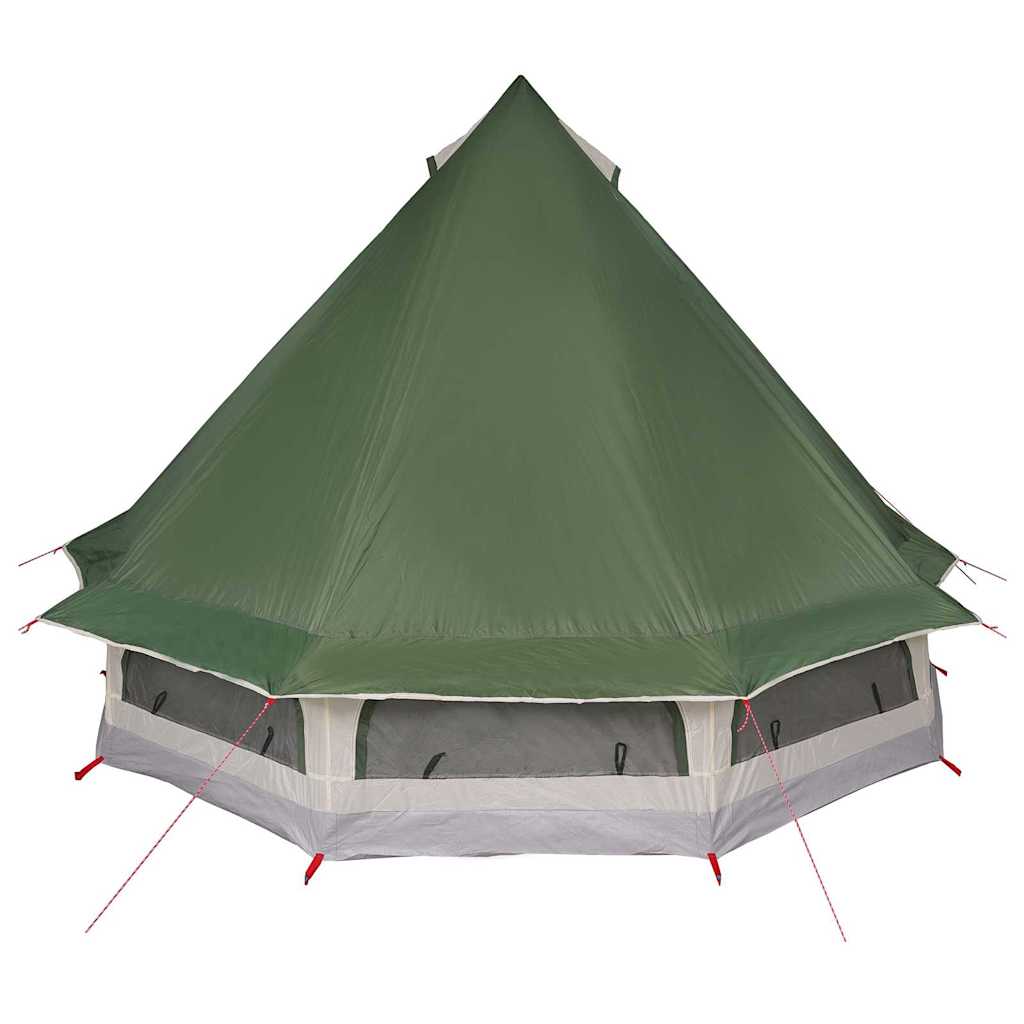 vidaXL Tipi Tent with Roof Green 404 x 370 x 270 cm Taffeta