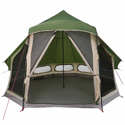 vidaXL Tipi Tent with Roof Green 404 x 370 x 270 cm Taffeta