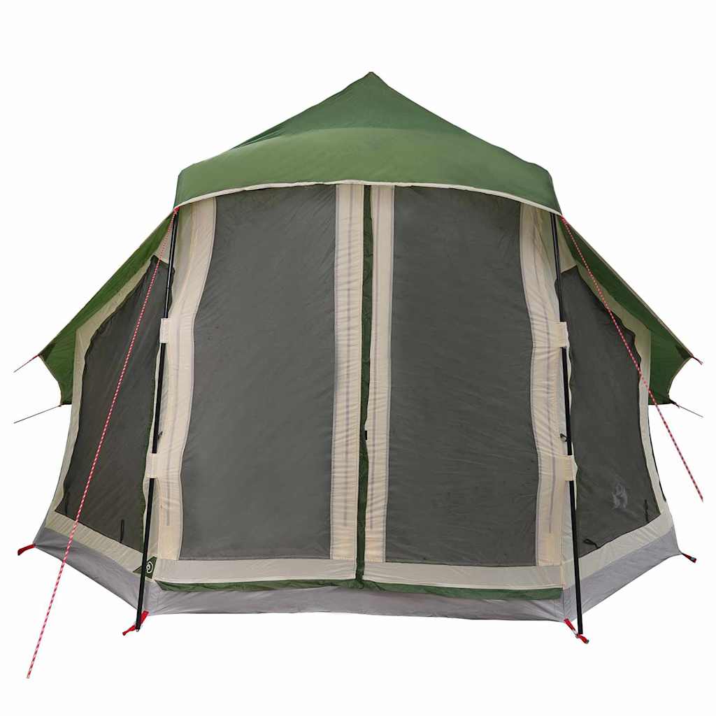 vidaXL Tipi Tent with Roof Green 404 x 370 x 270 cm Taffeta