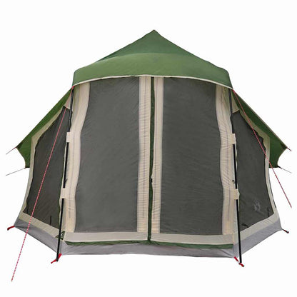 vidaXL Tipi Tent with Roof Green 404 x 370 x 270 cm Taffeta