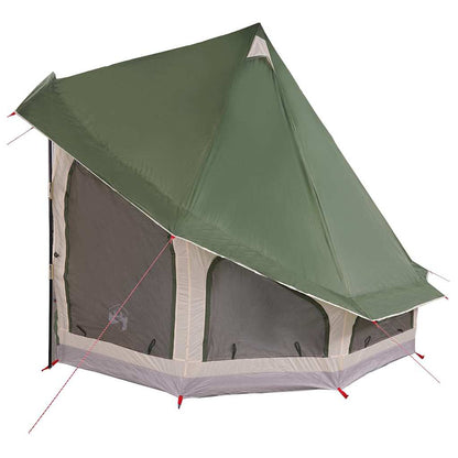vidaXL Tipi Tent with Roof Green 404 x 370 x 270 cm Taffeta