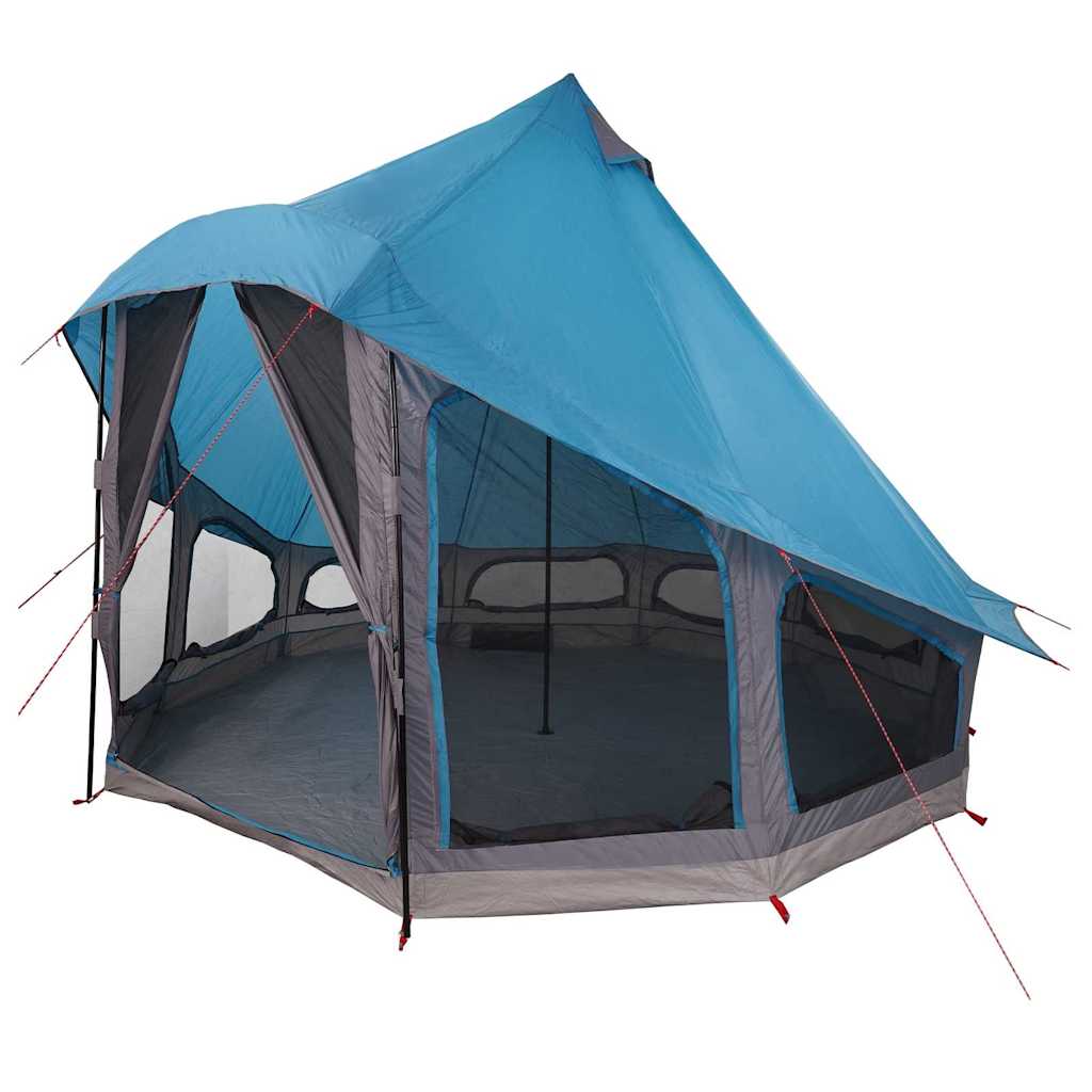 vidaXL Tipi Tent with Roof Blue 404 x 370 x 270 cm Taffeta
