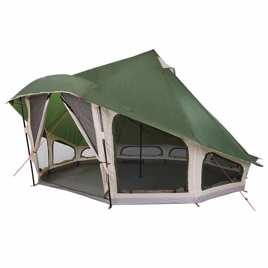 vidaXL Tipi Tent with Roof Green 508 x 470 x 300 cm Taffeta