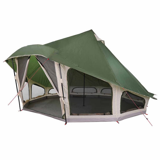 vidaXL Tipi Tent with Roof Green 508 x 470 x 300 cm Taffeta