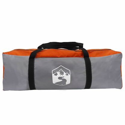 vidaXL Tipi Tent with Roof Grey and Orange 508 x 470 x 300 cm Taffeta