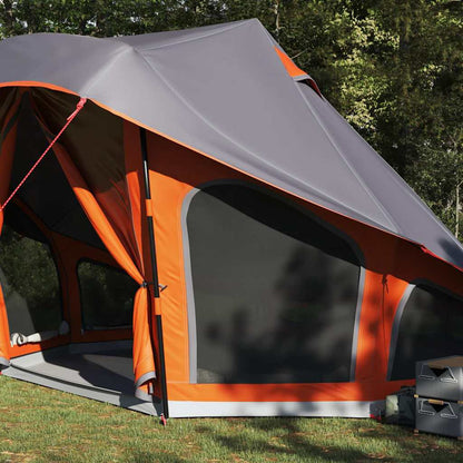vidaXL Tipi Tent with Roof Grey and Orange 508 x 470 x 300 cm Taffeta