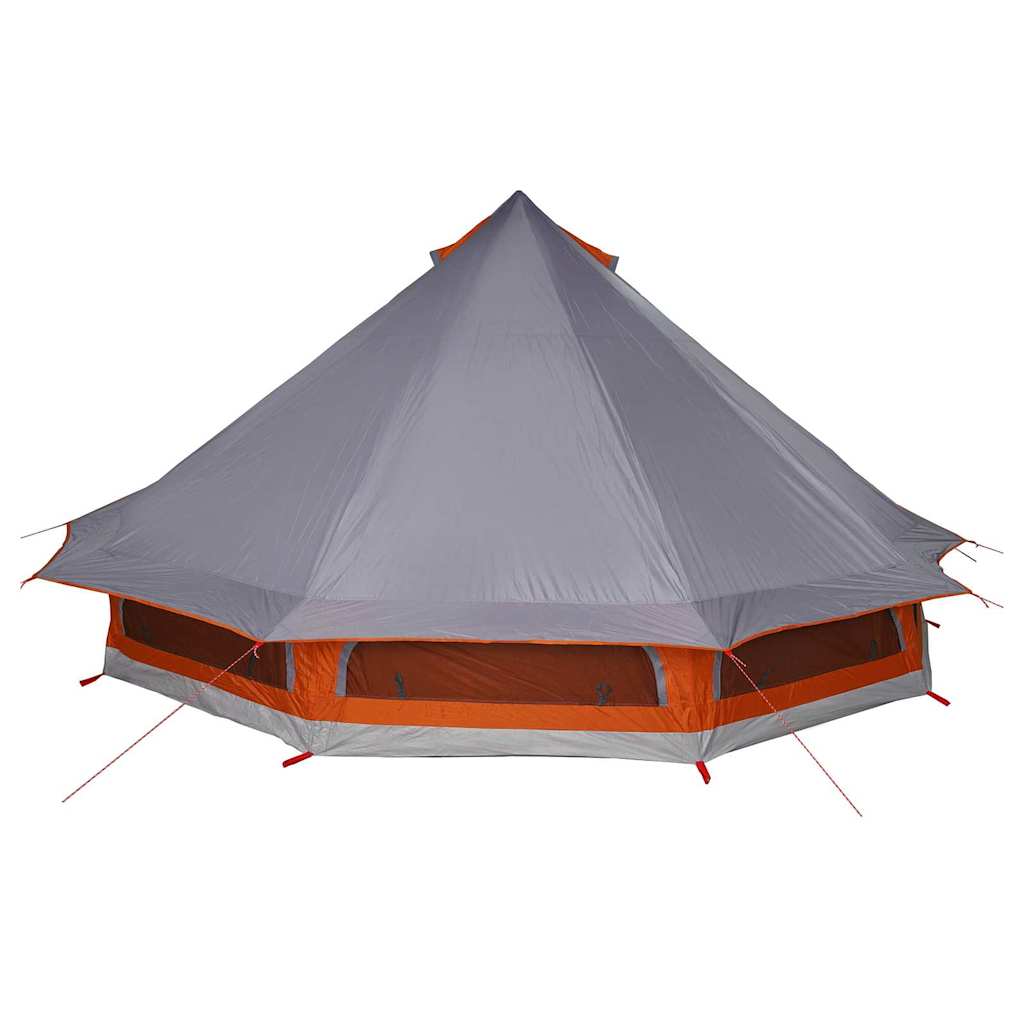 vidaXL Tipi Tent with Roof Grey and Orange 508 x 470 x 300 cm Taffeta