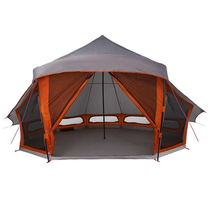 vidaXL Tipi Tent with Roof Grey and Orange 508 x 470 x 300 cm Taffeta