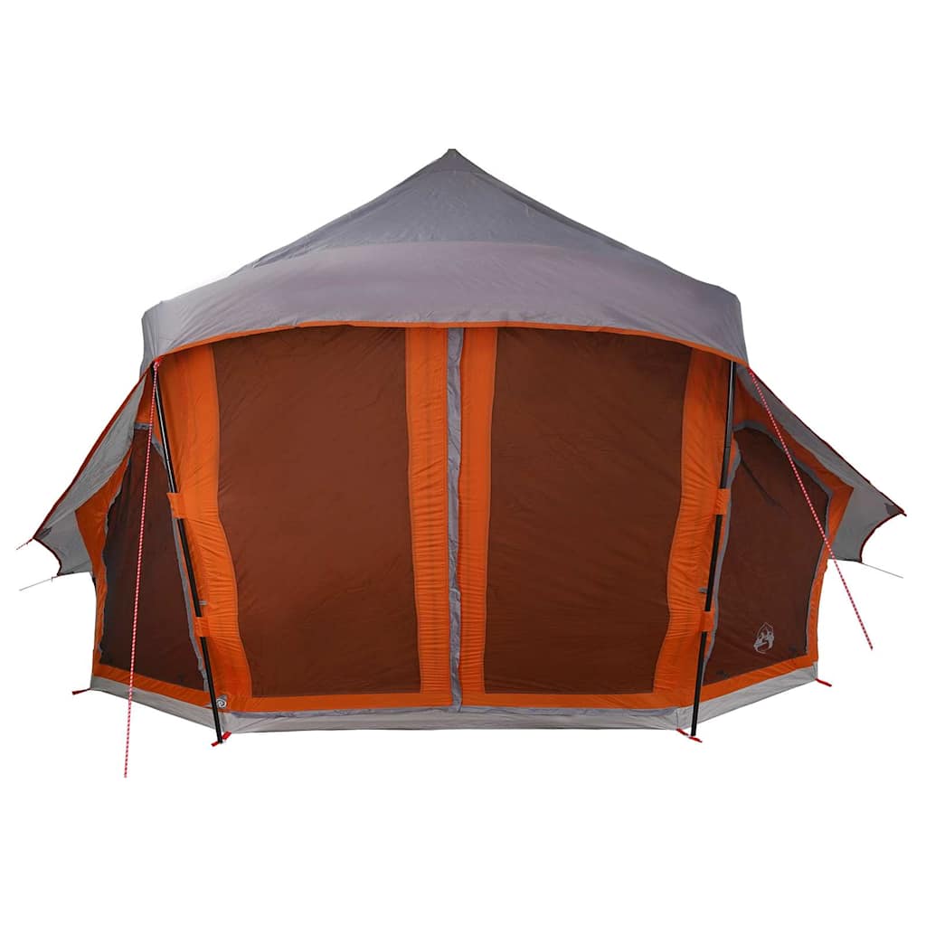 vidaXL Tipi Tent with Roof Grey and Orange 508 x 470 x 300 cm Taffeta