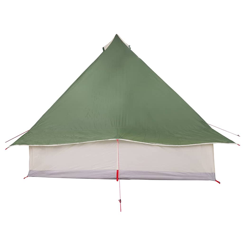 vidaXL Tipi Tent with Roof Green 358 x 296 x 258 cm Taffeta