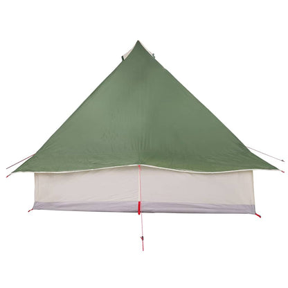 vidaXL Tipi Tent with Roof Green 358 x 296 x 258 cm Taffeta