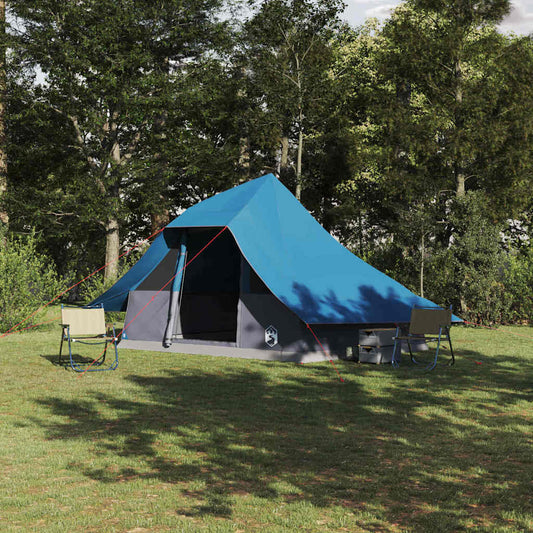 vidaXL Tipi Tent 10-Person Blue Taffeta