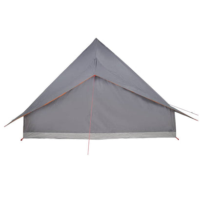 vidaXL Tipi Tent with Roof Grey and Orange 364 x 281 x 257 cm Taffeta