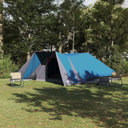 vidaXL Tipi Tent 12-Person Blue Taffeta