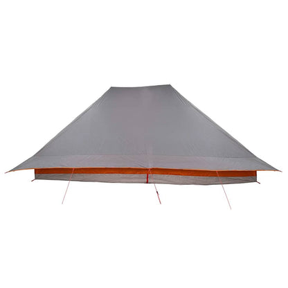 vidaXL Tipi Tent with Roof Grey and Orange 660 x 456 x 200 cm Taffeta