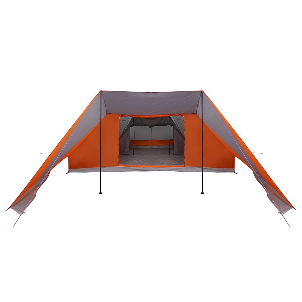 vidaXL Tipi Tent with Roof Grey and Orange 660 x 456 x 200 cm Taffeta