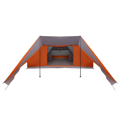 vidaXL Tipi Tent with Roof Grey and Orange 660 x 456 x 200 cm Taffeta