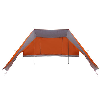 vidaXL Tipi Tent with Roof Grey and Orange 660 x 456 x 200 cm Taffeta
