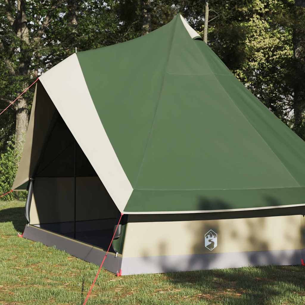 vidaXL Tipi Tent with Roof Green 400 x 346 x 250 cm Taffeta