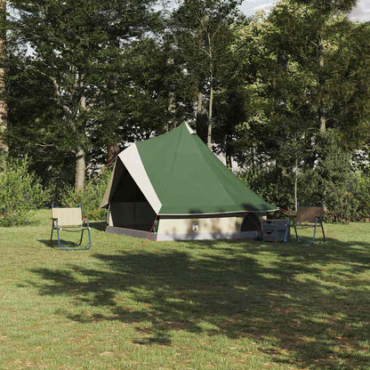 vidaXL Tipi Tent with Roof Green 400 x 346 x 250 cm Taffeta
