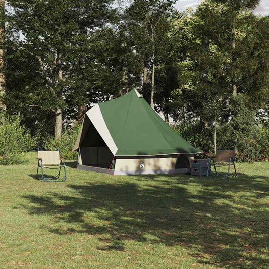 vidaXL Tipi Tent with Roof Green 400 x 346 x 250 cm Taffeta