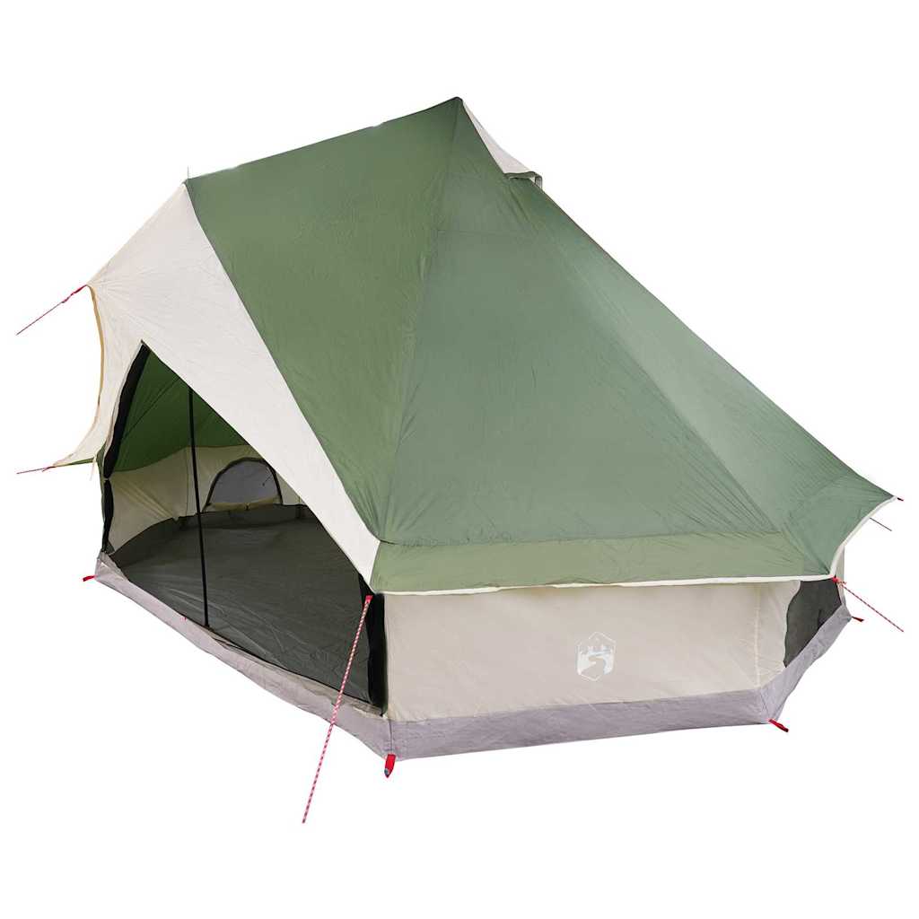 vidaXL Tipi Tent with Roof Green 400 x 346 x 250 cm Taffeta