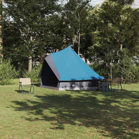 vidaXL Tipi Tent with Roof Blue 400 x 346 x 250 cm Taffeta