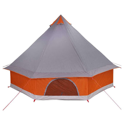 vidaXL Tipi Tent with Roof Grey and Orange 400 x 346 x 250 cm Taffeta