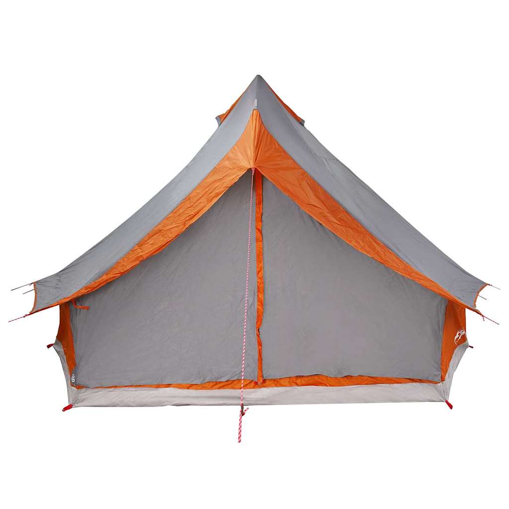 vidaXL Tipi Tent with Roof Grey and Orange 400 x 346 x 250 cm Taffeta
