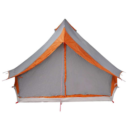vidaXL Tipi Tent with Roof Grey and Orange 400 x 346 x 250 cm Taffeta