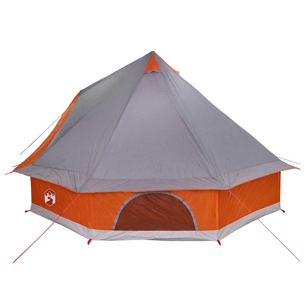 vidaXL Tipi Tent with Roof Grey and Orange 400 x 346 x 250 cm Taffeta