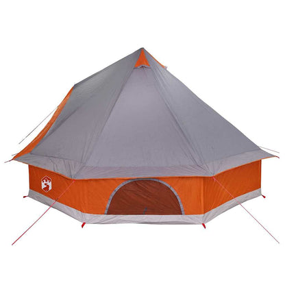 vidaXL Tipi Tent with Roof Grey and Orange 400 x 346 x 250 cm Taffeta
