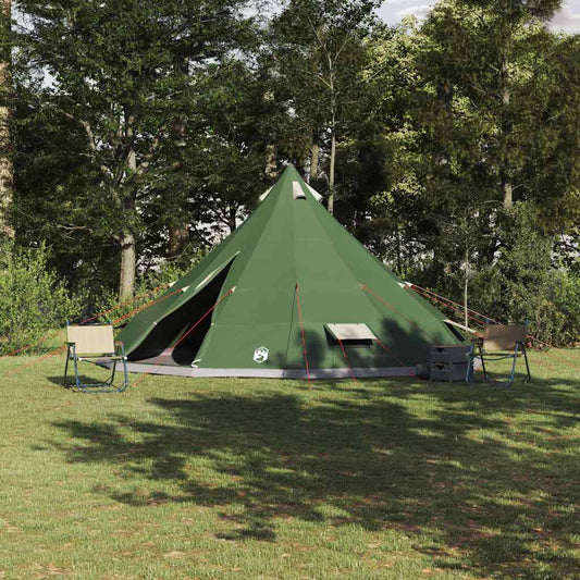 vidaXL Tipi Tent with Roof Green 560 x 560 x 300 cm Taffeta