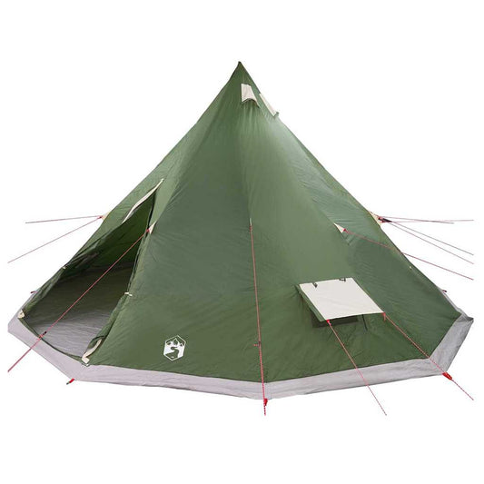 vidaXL Tipi Tent with Roof Green 560 x 560 x 300 cm Taffeta