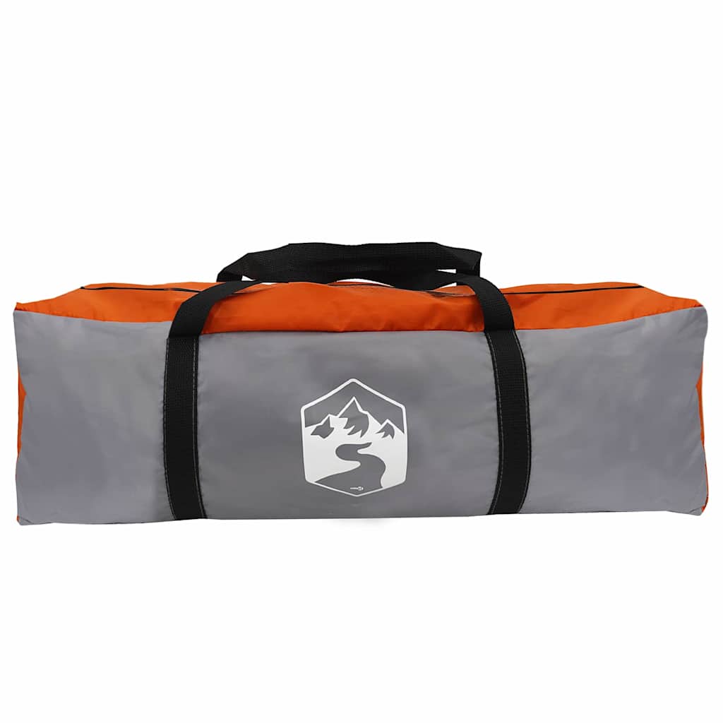 vidaXL Tipi Tent with Roof Grey and Orange 560 x 560 x 300 cm Taffeta