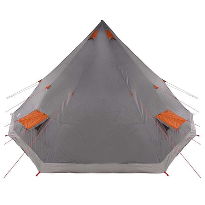 vidaXL Tipi Tent with Roof Grey and Orange 560 x 560 x 300 cm Taffeta
