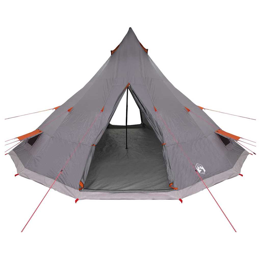 vidaXL Tipi Tent with Roof Grey and Orange 560 x 560 x 300 cm Taffeta