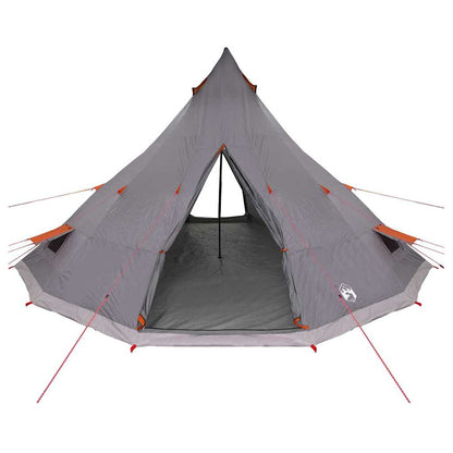 vidaXL Tipi Tent with Roof Grey and Orange 560 x 560 x 300 cm Taffeta