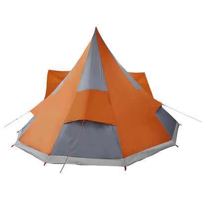 vidaXL Tipi Tent with Roof Grey and Orange 510 x 690 x 330 cm Taffeta